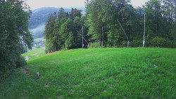 Prostřední část sjezdovky a snowpark