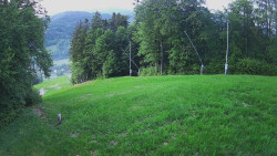 Prostřední část sjezdovky a snowpark