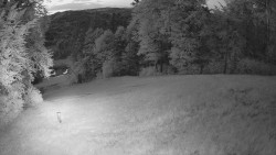 Prostřední část sjezdovky a snowpark