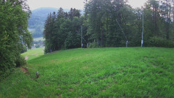 Prostřední část sjezdovky a snowpark