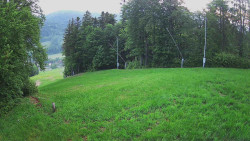 Prostřední část sjezdovky a snowpark