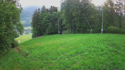 Prostřední část sjezdovky a snowpark
