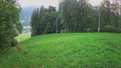 Prostřední část sjezdovky a snowpark