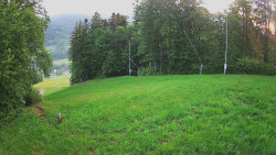 Prostřední část sjezdovky a snowpark