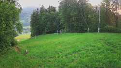 Prostřední část sjezdovky a snowpark
