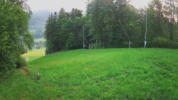 Prostřední část sjezdovky a snowpark