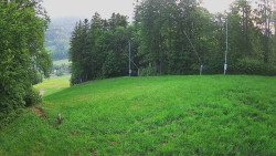 Prostřední část sjezdovky a snowpark