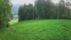 Prostřední část sjezdovky a snowpark