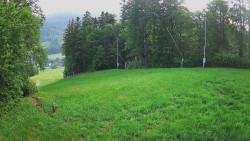 Prostřední část sjezdovky a snowpark