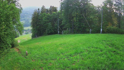 Prostřední část sjezdovky a snowpark