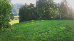 Prostřední část sjezdovky a snowpark