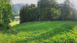 Prostřední část sjezdovky a snowpark