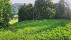 Prostřední část sjezdovky a snowpark