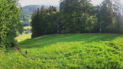 Prostřední část sjezdovky a snowpark