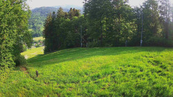 Prostřední část sjezdovky a snowpark