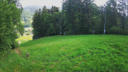 Prostřední část sjezdovky a snowpark