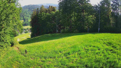 Prostřední část sjezdovky a snowpark