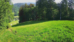 Prostřední část sjezdovky a snowpark