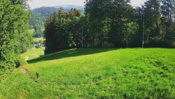 Prostřední část sjezdovky a snowpark