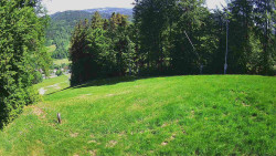 Prostřední část sjezdovky a snowpark