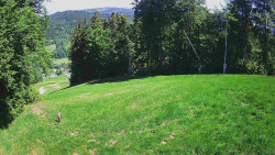 Prostřední část sjezdovky a snowpark