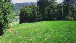 Prostřední část sjezdovky a snowpark