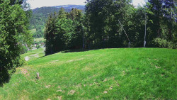 Prostřední část sjezdovky a snowpark