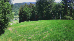 Prostřední část sjezdovky a snowpark