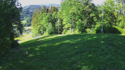 Prostřední část sjezdovky a snowpark