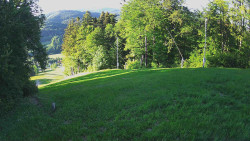 Prostřední část sjezdovky a snowpark