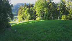 Prostřední část sjezdovky a snowpark