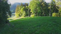 Prostřední část sjezdovky a snowpark