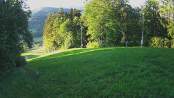 Prostřední část sjezdovky a snowpark