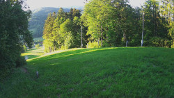Prostřední část sjezdovky a snowpark