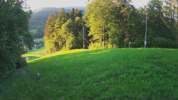 Prostřední část sjezdovky a snowpark