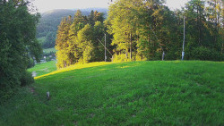 Prostřední část sjezdovky a snowpark