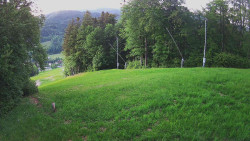 Prostřední část sjezdovky a snowpark