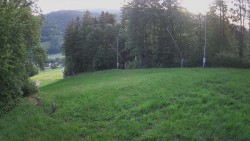 Prostřední část sjezdovky a snowpark