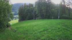 Prostřední část sjezdovky a snowpark