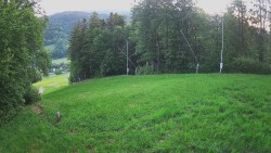 Prostřední část sjezdovky a snowpark