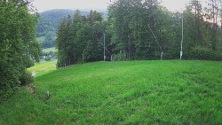Prostřední část sjezdovky a snowpark