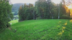 Prostřední část sjezdovky a snowpark