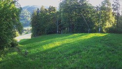 Prostřední část sjezdovky a snowpark