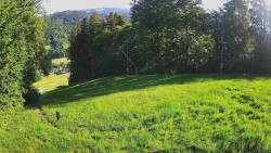 Prostřední část sjezdovky a snowpark