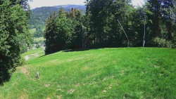 Prostřední část sjezdovky a snowpark
