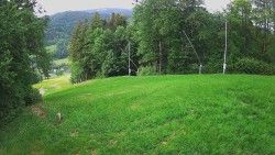 Prostřední část sjezdovky a snowpark