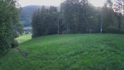 Prostřední část sjezdovky a snowpark