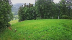 Prostřední část sjezdovky a snowpark