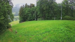 Prostřední část sjezdovky a snowpark
