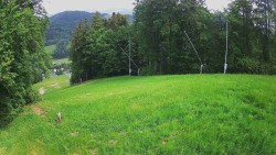 Prostřední část sjezdovky a snowpark